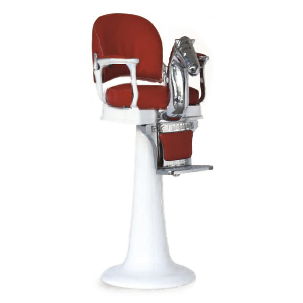 Hydraulic Kids Childs Salon Barber Styling Chair Red White Horse Seat Vintage Style