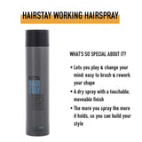 KMS Hair Stay Working Hairspray Fast-Drying Workable Buildable Shape Hold 7.7oz