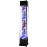 Common Wealth Modern Square Rotating LED Barber Pole Barbershop Haircut Sign