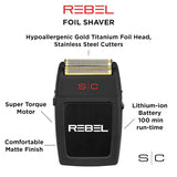 StyleCraft Pro Rebel Shaver Super Torque Motor Black SC802B Barber Hair Finisher