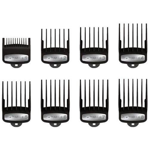 Wahl Professional 8 Pack Premium Hair Clipper Cutting Guide Combs With Caddy 3171-500