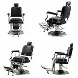Professional Reclining Crocodile Barber Chair Antique Classic Vintage Style