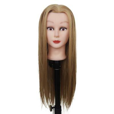 Training Manikin Head 19" Female Cosmetology Mannequin Blonde Hair With Clamp