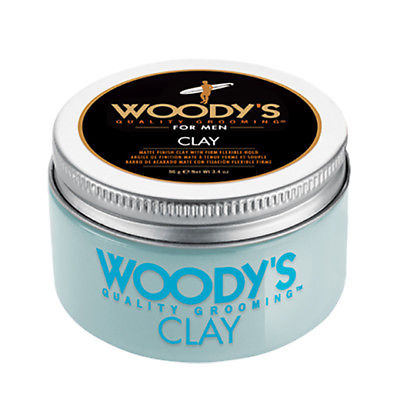 Woody's Hair Styling Clay for Men 3.4 oz Matte Finish Firm Flexible Hold