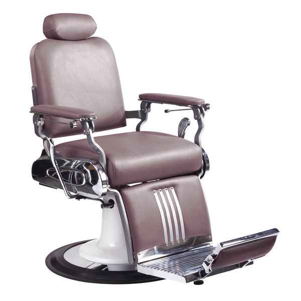 Professional High Quality Hydraulic Reclining Classic Barber Chair Brown