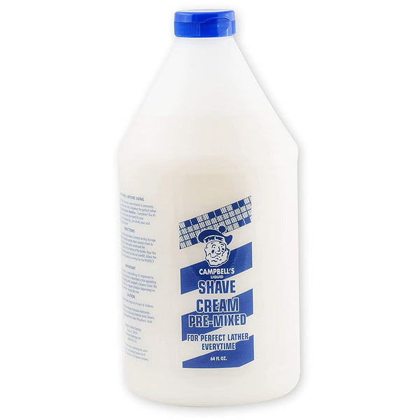 Campbell's Liquid Shave Cream Pre-MIxed Lather 64oz 1/2 Gallon