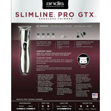 Andis Professional SlimLine Pro GTX Li-Ion Cordless Wide Blade Trimmer 32690 D-8