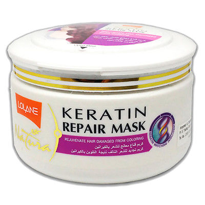 Lolane Natura Keratin Repair Hair Mask Purple Rejuvenate For Coloring Damage