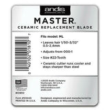 Andis 01810 Ceramic Replacement Blade For Master ML Clipper