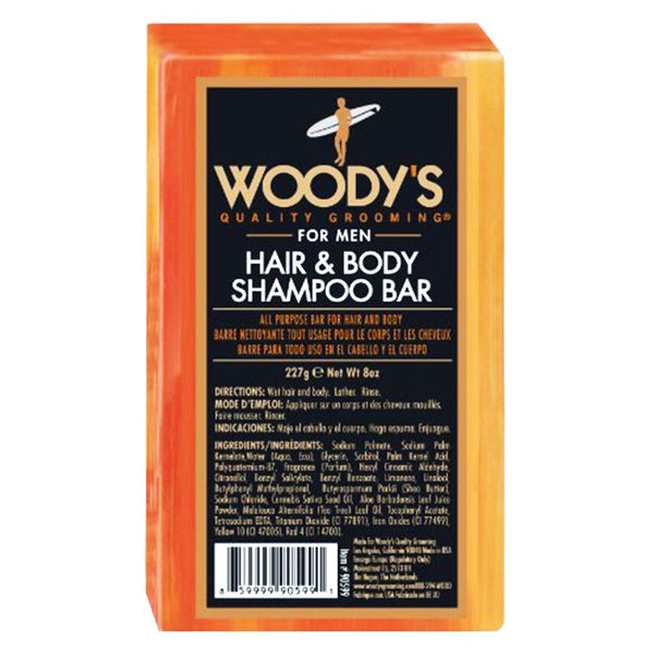 Woody's Hair & Body Shampoo Bar for Men 8 oz All Purpose Soap